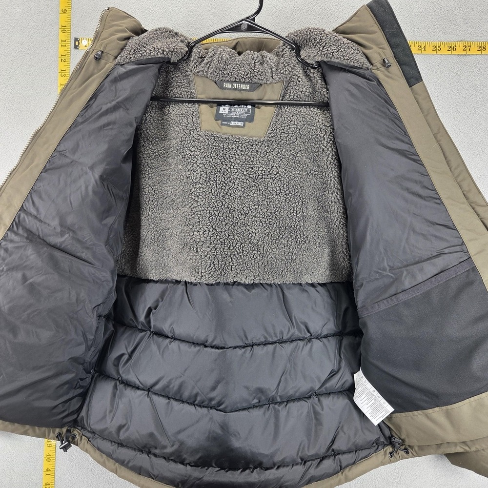 Carhartt Jacket Womens Medium 8-10 Green Montana Rain Defender Insulated Puffer - Picture 11 of 12
